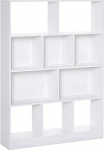 HOMCOM 4-tasandiline raamaturiiul 10 sektsiooniga, mitmeotstarbelised riiulid raamatutele, taimedele, 100 x 23,8 x 140 cm, valge