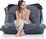 SMOOTHY Original Supreme Indoor & Outdoor Bean Bag, XXL 450 L, Giant Bean Bag, istmepadi lastele ja t&auml;iskasvanutele (Stone Grey)
