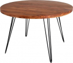 Riess Ambiente Scorpion &uuml;mmargune s&ouml;&ouml;gilaud 120 cm naturaalne akaatsia juuksekarva jalgadega Retro disainiga stiilne s&ouml;&ouml;gilaud teie s&ouml;&ouml;gituppa