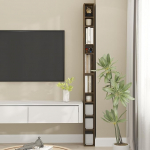 Furinno Fulda B&uuml;cherregal, 10-st&ouml;ckiges B&uuml;cherregal, platzsparendes Stauraumregal, 23,5(T) x 15,0(B) x 200,0(H) cm, f&uuml;r Wohnzimmer, Schlafzimmer, Home Office, Amber-Kiefer