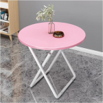 Kaasaskantav kokkupandav &uuml;mmargune r&otilde;dulaud - 80cm marmorist laud, metallist klamber, ideaalne s&ouml;&ouml;gi- ja kohvilaud, kompaktne disain v&auml;ikestesse ruumidesse, stiilne kodum&ouml;&ouml;bel