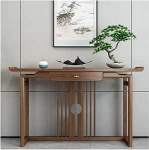 Konsolentisch, Eingangstisch aus Massivholz mit Schubladen, Flurkommode, Kleiner Beistelltisch for den Eingangsbereich Flurtisch(120cm)