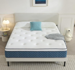 Hiimgo Pocket Spring Matrats 180 x 200 cm - 7-tsooniline k&otilde;vadus H3, optimaalne mugavus ja seljatugi, vedrumadrats ergonoomiliseks seljatoeks (180 x 200 x 25 cm)