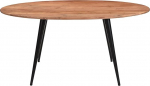 Miliboo OBALI ovaalne s&ouml;&ouml;gilaud tahke akaatsiapuu ja metall W160cm