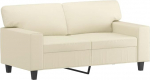 359413 2-kohaline diivan 120 cm kunstnahast kreemjas v&auml;rviga