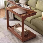 Mobiler Betttisch Tragbarer Nachttisch, minimalistischer Kleiner Computertisch, Schlafzimmer, Zuhause, Wohnzimmer, Faltbarer Sofa-Nachttisch Bett-Hubtisch