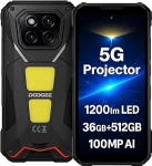 5G v&auml;liprojektoriga nutitelefon DOOGEE VMAX Play, 1200LM matkavalgus, 20500mAh aku, 36GB + 512GB, 6,78-tolline FHD+, 200MP AI-kaamera (20MP &ouml;&ouml;n&auml;gemine), Android 15 IP68 vastupidav AI mobiiltelefon, NFC