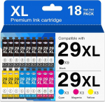 Paeolos 29XL Multipack for Epson 29 XL printerikassetid Epson XP 352 Tindikassetid XP 342 XP-442 XP-235 XP-432 XP-332 XP-245 XP-345 XP-445 XP-455 XP-435 XP-335 XP-247 XP-255 XP-45 2, 18er