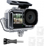 TELESIN veekindel korpus DJI Osmo Action 5 Pro Action 4/3 kaamera veealuse korpuse korpuse korpuse tugi 45M s&uuml;gavale sukeldumine snorkeldamine koos kiirv&auml;ljalaskekruviga tarvikud