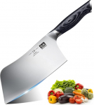 SHAN ZU Kokkade nuga, 18 cm terav k&ouml;&ouml;ginuga, l&otilde;ikamisnuga, professionaalne Jaapani k&otilde;rge s&uuml;sinikusisaldusega roostevabast terasest l&otilde;ikamisnuga K133 puidust k&auml;epidemega luunuga