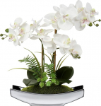 Artificial Flowers Orchids Artificial Phalaenopsis Bonsai Artificial Flowers Like Real in Pot Artificial Flowers Decoration for Living Room Bathroom Table Decoration Height 38 cm