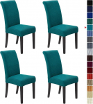 Howhic Stretch Chair Covers for Dining Room, Set of 4, Removable Washable Dining Chair Slipcovers, Seat Protector, Great Home Decoration and Banquet Upholstery (Teal, 4 Pack)