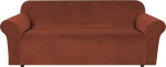H.VERSAILTEX 1 x Stretch Velvet diivanikatted 3 padjadele Diivan Slipcovers m&ouml;&ouml;bli kaitsja pehme paks mugav Rich Velour (diivan 72"-90", Rust)