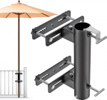 Lifeswell P&auml;ikesevarju hoidja r&otilde;dupiirded, p&auml;ikesevarju stend, reguleeritav patio vihmavarju stend 1-2-tollise posti jaoks, turvaline ja stabiilne vertikaalne r&otilde;dukinnitus