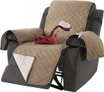 LINGKY tugitooli kaitsja teleritoolile, 100% veekindel 1-kohaline tugitooli kaitsja, libisemisvastane tugitooli padi, l&otilde;&otilde;gastav tool reguleeritavate rihmadega, pestavad tugitooli visked, tugitooli kate (khaki, suur)