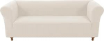 GAMUKAI 1 x Stretch-Sofa-Schonbezug f&uuml;r 3 Kissen, Couch, Wohnzimmer, angepasster Sofabezug, Haustier-, Hundefreundlich, verdickter M&ouml;belschutz (Elfenbein, Sofa)