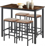 Baarilaud koos baaritooliga, s&ouml;&ouml;gilaud, polsterdatud tool, k&ouml;&ouml;gilaud (120 x 60 x 90,5 cm) koos 4 tooliga (39 x 29 x 64,5 cm), baarilauad ja baarilauad s&ouml;&ouml;gituppa, elutuppa.