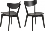 AC Design Furniture Roxanne 2 s&ouml;&ouml;gitooli komplekt 79,5 x 45 x 55 cm Must Tammevineer / Kummipuu