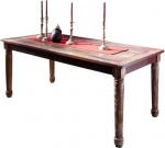 M MASSIVMOEBEL24 KOLONIALMOEBEL24.DE Vintage vana puidust t&auml;ispuidust s&ouml;&ouml;gilaud 180 x 90 cm massiivne m&ouml;&ouml;bel lakitud mitmev&auml;rviline t&auml;ispuidust Fable #08