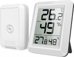 Brifit Thermometer Hygrometer, Indoor Outdoor Thermometer with Outdoor Sensor, Easy-to-Read LCD Display, ℃/℉ Switch, Practical Outdoor Thermometer and Room Thermometer for Office, Living Room or