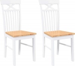 vidaXL s&ouml;&ouml;gitoa toolid Valge t&auml;ispuidust kummipuu 2-st komplektist