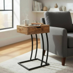 K&otilde;rvallaud, kohvilaud mangopuidust lauaplaadiga, s&uuml;learvuti laud