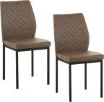 HTI living Tromi s&ouml;&ouml;gitoa toolid 2 tume pruun antiikne komplekt