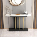 Generisch Schmaler Konsolentisch f&uuml;r Eingangsbereich und Flur, stilvoller Tisch hinter der Couch, leicht zu montierendes Wohnzimmerm&ouml;bel, moderner Akzenttisch f&uuml;r das Foyer (valge, 39,5 x 12 Zoll)