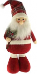 Dekofigur stehender Weihnachtsmann mit Vichy-Design, punane, H 46 cm