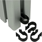 Klambrid kaabli kinnitamiseks ehitusprofiilile Kiirkinnitus Push-Click funktsiooniga klambriklambriklamber alumiiniumprofiilidele (I-t&uuml;&uuml;pi mutter 10, sisel&auml;bim&otilde;&otilde;t 12 mm, must, 100, kogus)