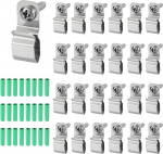 hankekaart 25 St&uuml;ck Lichterketten-Aufh&auml;nger-Haken, LED-Lichtstreifenhalter f&uuml;r 5 x 6 mm breite Streifen, Edelstahl-Kordel-Organizer zum Aufh&auml;ngen von Weihnachtslicht-Wand-Kabel-Lichterketten