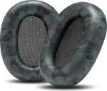 WC PadZ XM6 - Premium asendusk&otilde;rvapadjad, mis &uuml;hilduvad Wicked Cushions Sony WH-1000XM6 k&otilde;rvaklappidega | Suurem mugavus, vastupidav PU nahk ja heliisolatsioon | Black Camo