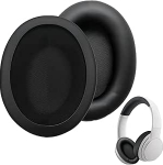 1 Paar Ersatz-Ohrpolster aus Protein-Leder, Kopfh&ouml;rer-Zubeh&ouml;r, kompatibel mit Kingston HyperX Cloud II/Cloud 2/Cloud III/Cloud 3 (schwarz)