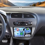 CAMECHO 2+64G 9-tolline satelliitnavigatsiooniga autoraadio Seat Leon 2005-2012 Android 13 koos tahavaatekaamera, GPS, WiFi, traadita Carplay Bluetooth raadio HD puuteekraaniga Android auto FM RDS peeglilink + Canbusiga