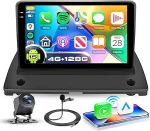 4G + 128G autoraadio Android 15 Volvo XC90 2004-2013 jaoks, 9-tolline mobiiltelefoni HD puuteekraan koos juhtmevaba Carplay Android autoga, autoraadio tugi GPS Wi-Fi USB Bluetooth FM RDS tagurduskaamera