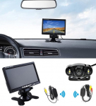Riloer traadita tagurduskaamera komplekt, 7-tolline digitaalne HD TFT LCD monitor + veekindel tagantvaate kaamera &ouml;ise n&auml;gemisega, 170&deg; lai nurk, sobib enamikule 12V s&otilde;idukitele