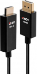 LINDY 40924 0,5 m aktiivne DisplayPort-HDMI adapteri kaabel HDR-iga