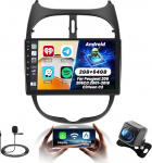 Fuluku 2+64G Android autoradio Peugeot 206/206CC 2001-2016 Cirteon C2 juhtmevaba Carpaly & Android Car, 9-tolline IPS puuteekraaniga raadio Bluetooth/GPS/Reversioonikaamera/FM/WiFi/SWC/26UIga
