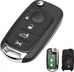 Heart Horse 4 nupuga Fiat auto v&otilde;tme kest kaugjuhtimispult Fiat 500X Egea Tipo 2016-2018 asendusauto v&otilde;tme kest koos 433 MHz Hitag AES / 4A kiibiga, aku ja SIP22 tera