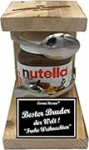 Vendade j&otilde;ulukingitus Nutella - Raudne reservlusikas Nutella - naljakas kinkekomplekt Nutella armastajatele - Tekst: Bester Bruder der Welt Frohe Weihnachten