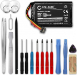 CELLONIC, navigatsiooni aku &uuml;hildub Tomtom Go 5000, Go 6000, Go 6200 (1100 mAh, 3,7 V) + t&ouml;&ouml;riistakomplekt