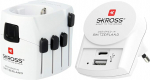 Skross 1.103145 Travel Adapter Pro & USB-laadija USB-C ja USB-pordiga