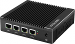 Sharevdi Firewall Micro Appliance, 4*In-tel i225 2.5Gbe NICs, In-tel Pentium N3700 4 Cores/4 Threads, SSD Dual HDMI/USB3.0/RS232 COM, AES NI, Compatible with OPNsense (8G 128G/COM)