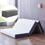 Inofia Single Folding Mattress with Storage Bag, 15cm Memory Foam, Folding Mattress, Guest Folding Mattress with Washable Cover, Double-Sided, Soft and Hard Available (Single (90 x
