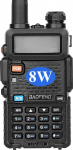BAOFENG BF UV-5R 8-wattine kahesageduslik kahesageduslik raadio (144MHz-146MHz VHF ja 430MHz-440MHz UHF) koos t&auml;ieliku komplektiga, must