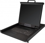 StarTech. com Rack KVM konsool - USA klaviatuur (QWERTY), &uuml;he portiga VGA KVM koos 19-tollise LCD monitoriga - 1U LCD KVM konsooli sahtlisse koos kaablitega - USB tugi - 50 000 MTBF (RKCONS1901)