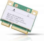 WiFi 7 Tri-Band Half PCI-E traadita v&otilde;rgukaart 8774Mbps (2.4/5/6GHz) koos MU-MIMO & BT 5.4 lauliku PC s&uuml;learvuti v&otilde;itja 10/11, Linux, Chrome OS (ilma antennita)