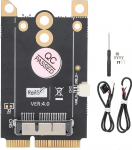 PCI-E Express WiFi v&otilde;rguadapter traadita LAN-kaardi adapter (ilma WiFi kaardita) 12+6 pini jaoks Broadcom BCM94360CD BCM943602CS BCM94360CS2 BCM94331CD BCM943224P