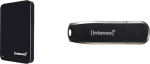 Intenso Memory Drive - 2,5-tolline v&auml;line k&otilde;vaketas 2 TB mehaaniline k&otilde;vaketas ja Speed Line 256 GB m&auml;lupulk USB Stick 3.2 Gen 1x1 Must