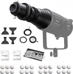 Godox SA-17 komplekt Bowens Mount SL150II VL150 VL200 VL300 SL200II LED pidevvalgusti koos Godox SA-P projektsioonikinnitusega + SA-06 iiris + SA-09GOBO + SA-11 v&auml;rvifilteriga.
